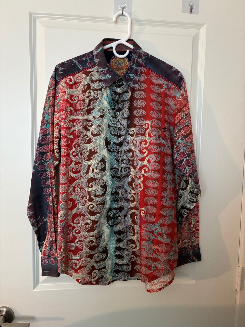 Robert Graham Multi Color Shirt Luxury Brand Size M